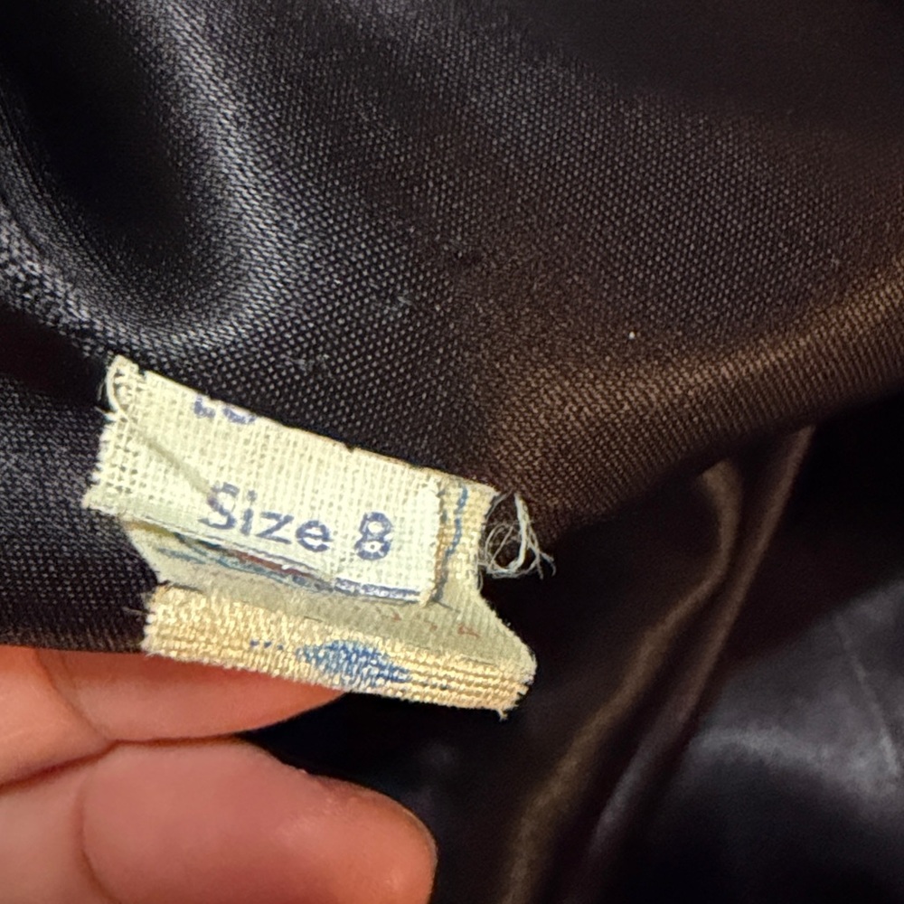 Saks Fifth Avenue Black Midi Flare Wool Coat with Embroidery size 8 - Picture 15 of 15